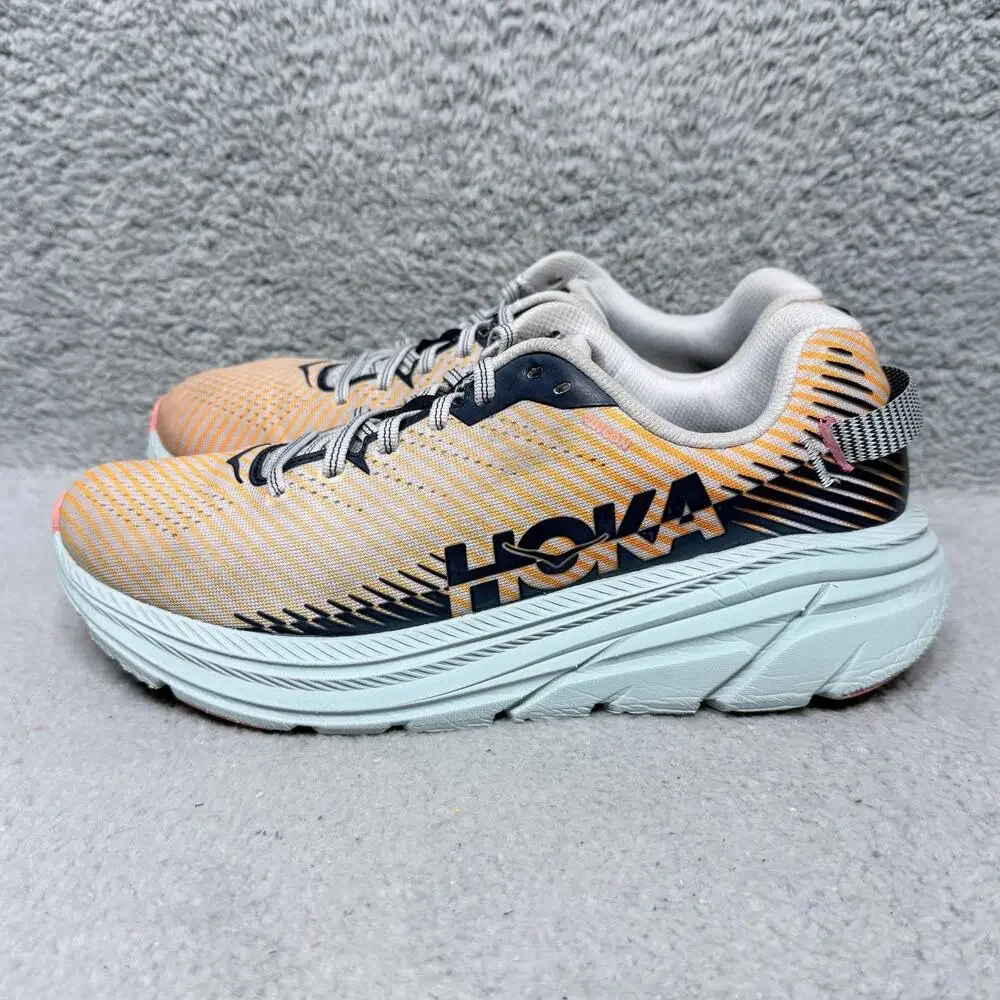 Hoka One One Rincon 2 Womens Size 9.5 Running Shoes Lunar Rock Black Iris
